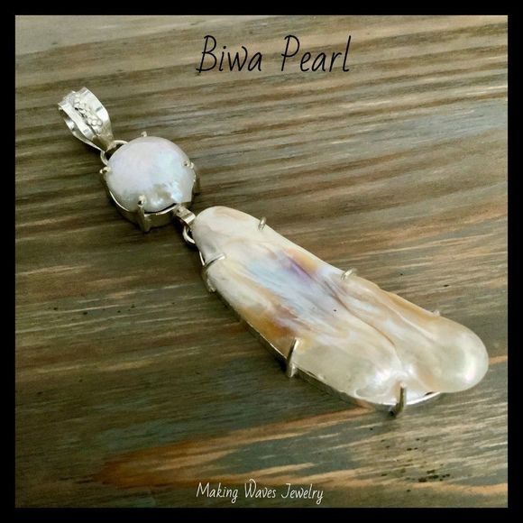 Making Waves Jewelry and Accessories Jewelry - Biwa Pearl Silver Pendant